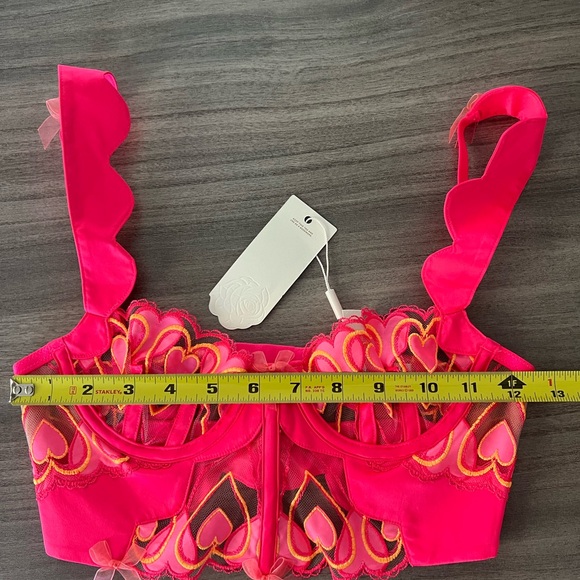 Set FOR LOVE & LEMONS Graphic Hearts Bustier Top and thong - Picture 6 of 11